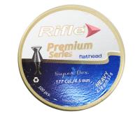 Пуля пневм. RIFLE Premium Series Flathead Heavy 4,5 мм. 0,53 гр. (500 шт. в банке)