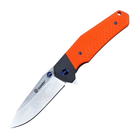 Нож складной туристический Ganzo G7491-OR, хромированная сталь