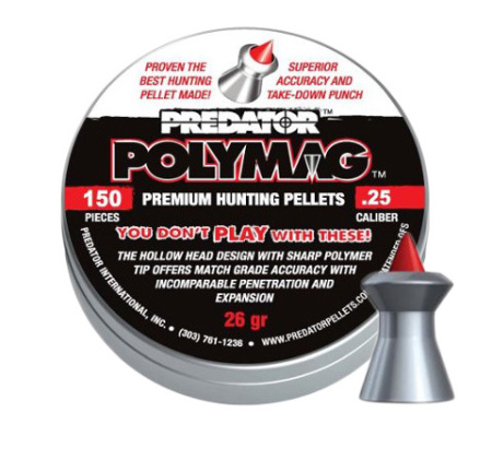 Пули JSB Predator POLYMAG 1,69г 6,35 мм 150 шт.