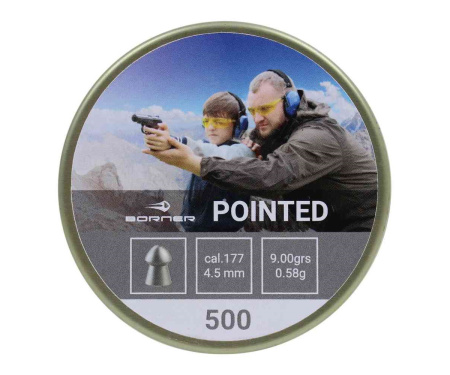 Пули Borner Pointed 0.58 г 500шт 4.5 мм