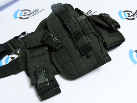 Кобура набедренная с подсумками (Черная)