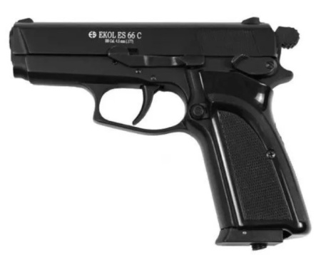 Пистолет пневматический EKOL ES 66 C Black, (металл) кал. 4,5 мм, 3 Дж