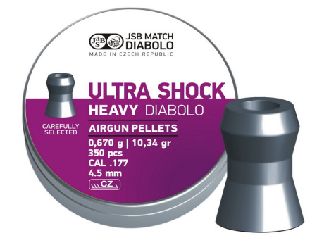 Пули JSB Ultra Shock Heavy 0,67г 4,52 мм 350 шт