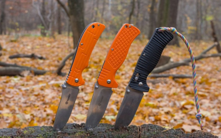 Нож складной туристический Ganzo G723-GR, хромированная сталь