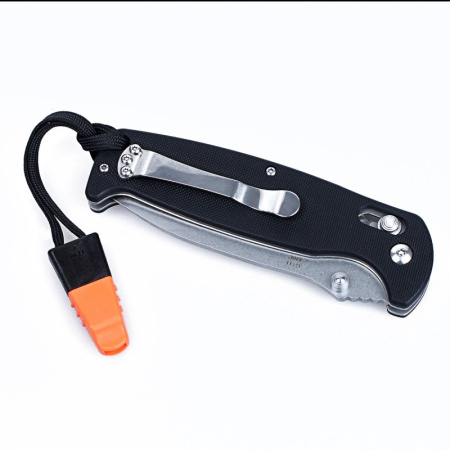 Нож складной туристический Ganzo G7412-BK-WS, хромированная сталь