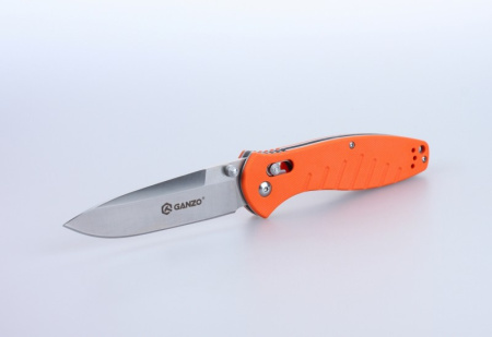 Нож складной туристический Ganzo G738-OR, хромированная сталь