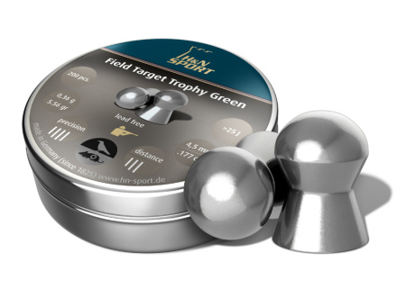 Пули H&N Field Target Trophy Green 0,36г 4,5 мм 300 шт