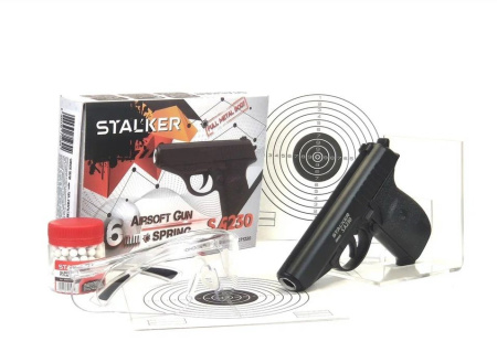 Страйкбольный пистолет Stalker SA230 Spring (SigSauer P230) комплект