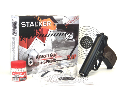 Страйкбольный пистолет Stalker SAP Spring (ПМ) комплект