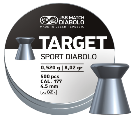 Пули JSB DIABOLO Target Sport 4,5 мм 0,52г 500 шт.
