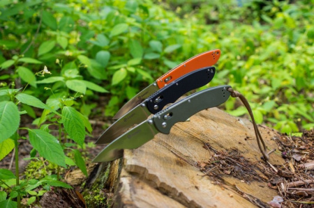Нож складной туристический Ganzo G740-GR, хромированная сталь