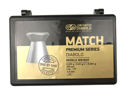Пули JSB MATCH Premium Middle 4,5 мм 0,520г 200 шт