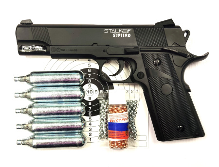 Пистолет пневматический Stalker S1911RD комплект