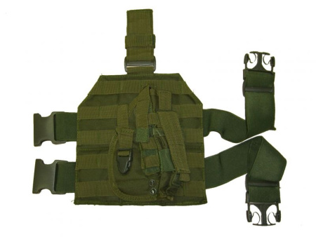 Платформа набедренная MOLLE с кобурой (зеленая)