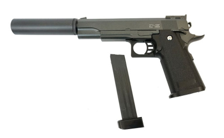 Страйкбольный пистолет Stalker SA5.1 Spring (аналог Hi-Capa 5.1)+имит.ПБС+ЛЦУ