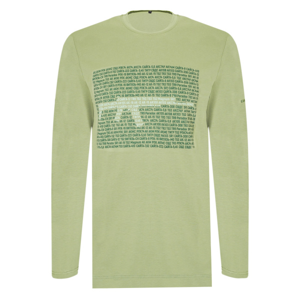 Лонгслив с принтом Эволюция АК ; цвет олива; размер XXL; Коллекция 2023_1