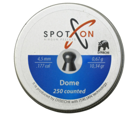 Пули  SPOTON Dome 4,5 мм, 0,67 гр. 250 шт