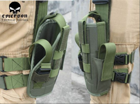 Кобура набедренная универсальная тактическая левая (Олива)