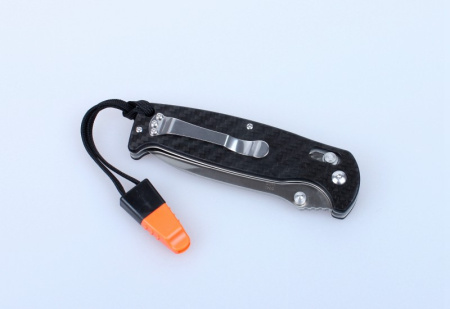 Нож складной туристический Ganzo G7411-CF-WS, хромированная сталь