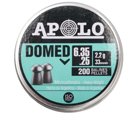 Пули APOLO Domed  6,35 2.2 гр. 200 шт
