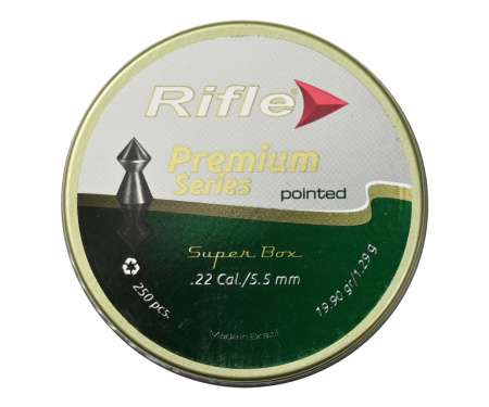 Пули RIFLE Premium Series Pointed 5,5 мм. 1,29 гр. 250 шт.