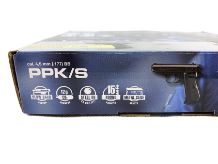 Пневматический пистолет Walther PPK/S с блоубэком