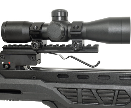 Арбалет блочный Man Kung XB65, блочный, black, кивер, 4 шт. стрелы, прицел, крепеж, воск, натяж.