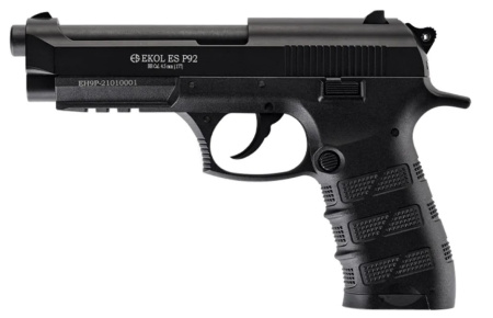 Пистолет пневматический EKOL ES P92 Black, (металл) кал. 4,5 мм, 3 Дж