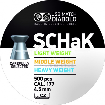 Пули JSB MATCH DIABOLO SCHaK Heavy 4,5 мм 0,535г 500 шт