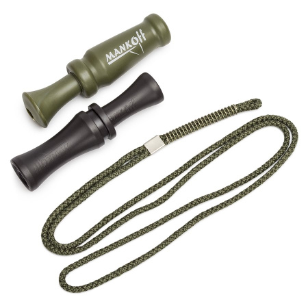 Комплект манков № 2. Манок на утку Kwanza + Манок на гуся Kwanza + подвес на 2 манка (Манкофф)