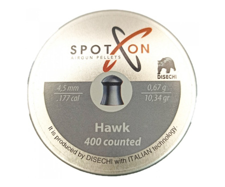 Пули SPOTON Hawk 4,5 мм, 0,67 гр. 400 шт