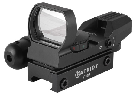 Коллиматор PATRIOT 1х33х22 зеленая /красная марка + ЛЦУ красный вивер