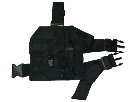 Платформа набедренная MOLLE с кобурой (черная)