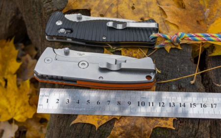 Нож складной туристический Ganzo G722-GR, хромированная сталь