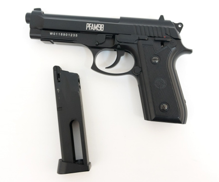 Пистолет пневматический Crosman PFAM9B, кал.4,5мм, (М92FS метал, автомат. огонь)