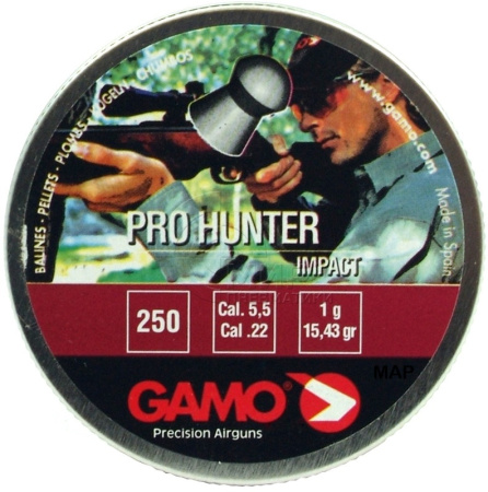 Пули GAMO Pro-Hunter 1,0г 5,5 мм 250 шт
