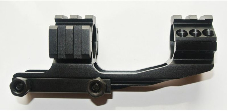 Кронштейн монолитный 25,4 мм с выносом тройное крепление колец, на планку Вивера