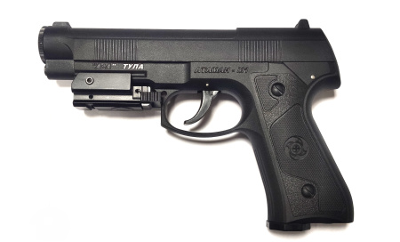 Пневматический пистолет PCP Атаман-М1У с лазерным целеуказателем