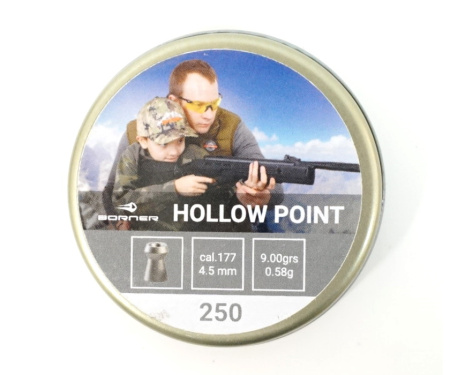 Пули Borner Hollow Point 0.58 г 250шт 4.5 мм