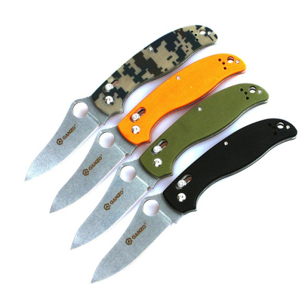Нож складной туристический Ganzo G733-CA, хромированная сталь
