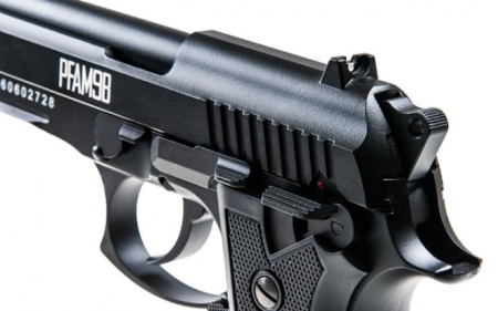 Пистолет пневматический Crosman PFAM9B, кал.4,5мм, (М92FS метал, автомат. огонь)