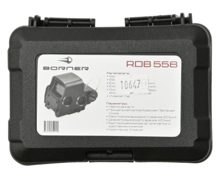Прицел коллиматорный Borner RDB558 закрытого типа крепление на weaver