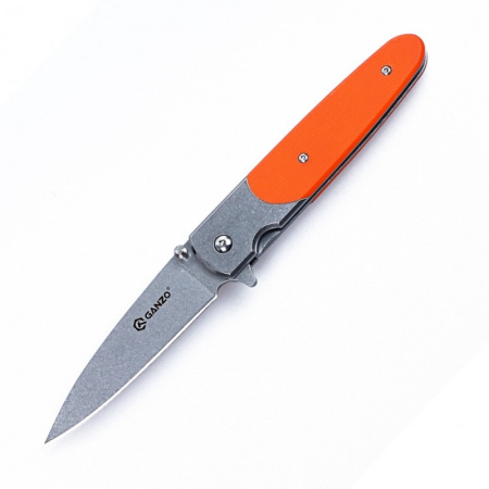 Нож складной туристический Ganzo G743-2-OR, хромированная сталь