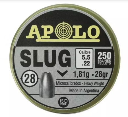 Пуля пневм. APOLO Slug, для винт., 5,5 1.8 гр. (250 шт.)