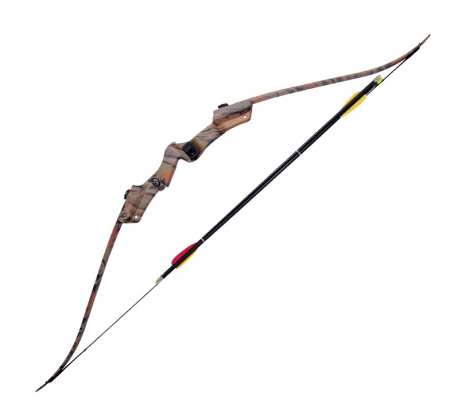 Лук Man Kung RB007, рекурс., autumn camo, 20lbs, стрелы 2 шт., кивер, крага, крепеж