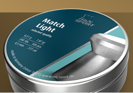 Пули H&N Match Light 0,51г 4,5 мм 500 шт